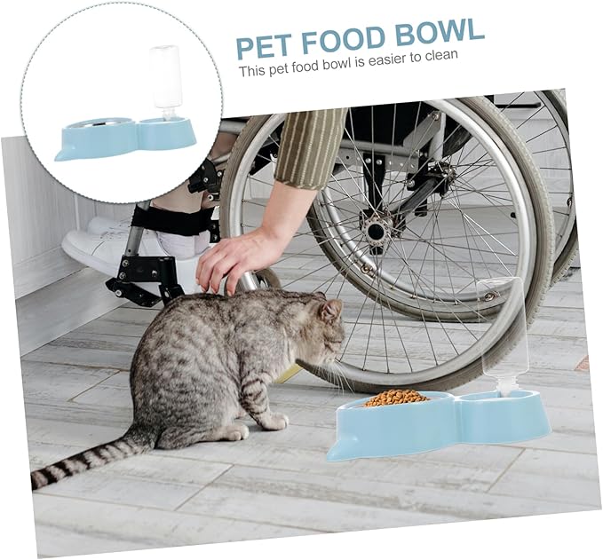 KESYOO 1Pc Cat Ear Shaped Automatic Pet Feeding Bowl Durable Food Dispenser for Dogs and Cats Slip Base Use
