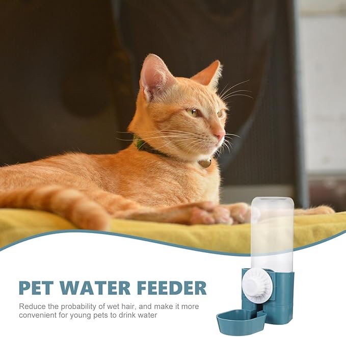 1pc Hanging Water Dispenser Mini Kettle Cat Pet Gravity Water Dispenser Hanging Automatic Cat Feeder Station Food Bowl Cage Pet Drinking for s Dogs Pets