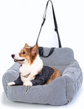 Dog Car Seat, Puppy Booster Seat for Small Medium Dogs Cats,Dog Travel Car Carrier Bed Car Safety Seats with Storage Pocket and Clip-On Safety Leash and Removable Washable Cover