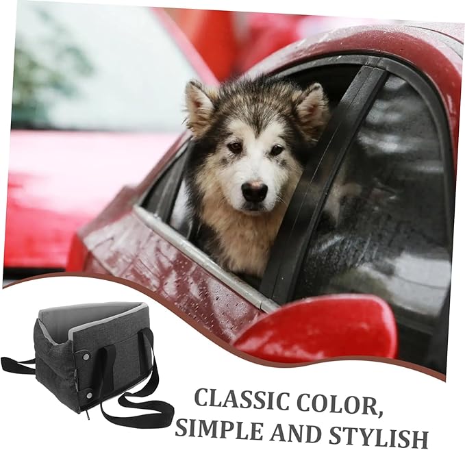 Portable Dog Car Seat for Pets Washable Console Seat Easy Installation Prevents Slipping Comfortable Design for Travel for Dogs and Cats