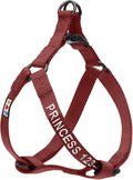Pawtitas Personalized Dog & Puppy Harness Medium Marsala Custom ID Tag Adjustable No Pull Vest