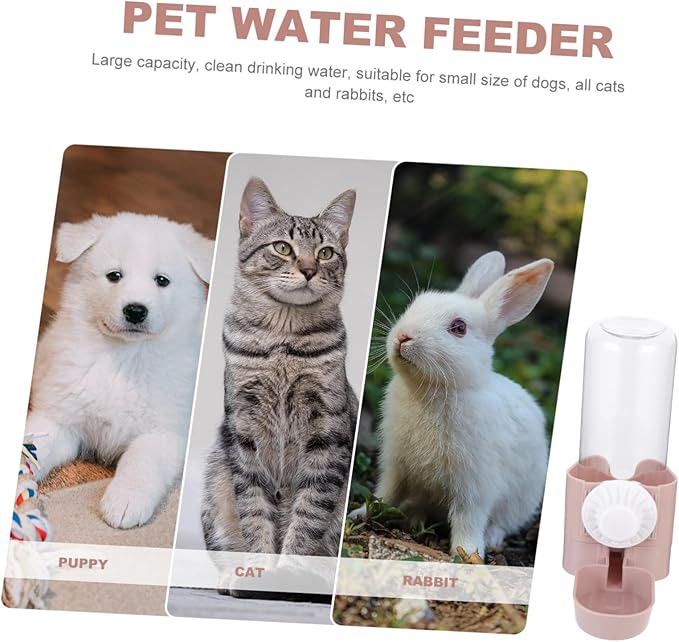 Yardwe Dog Water Bottle Pet Water Dispenser Portable for Busy Parents Auto Refill Rabbit Feeders for Cages