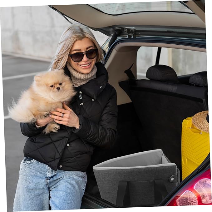 POPETPOP Portable Dog Car Seat Washable Pet Seat for Dogs and Cats and Tear-Resistant Material Fit for Outdoor to Clean and Install Season Comfort