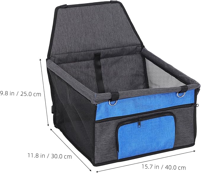 HANABASS Dog Car Seat Material Portable Pet Carrier for Dogs and Cats Breathable Design Front Pocket Easy to Install for Travel