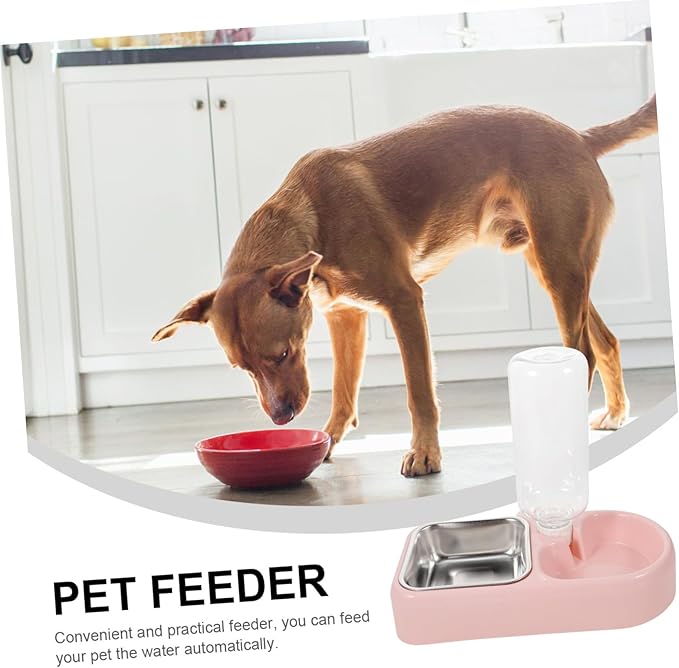 Mipcase Double Pet Water Feeder for Dogs and Cats Creative Automatic Water Dispenser Tool Safe and Smooth Design for Home and Pet Shops