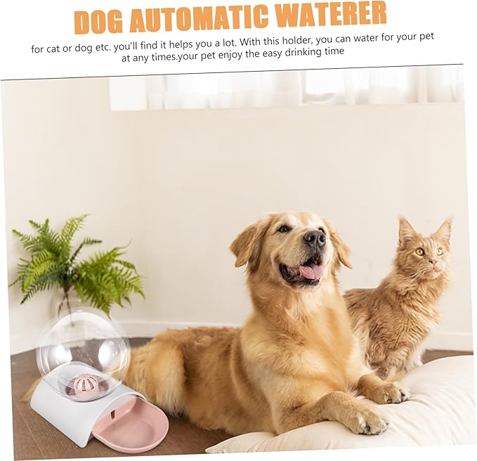 ERINGOGO Large Capacity Automatic PET Water Dispenser for Cats and Dogs Bubble Waterer Simple Fill Design for Home and Travel