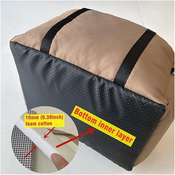 Small/Medium Dog Booster Car Seat Cushion Bed With Safety Belt Removable And Washable Pet Car Nest For Puppy Cats Travel Carrier(Brown)