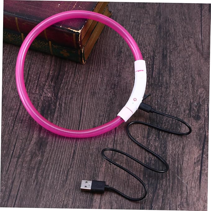 Glowing Pet Collar Led Flashing Night Dog Collar USB Rechargeable Light Modes Safe for