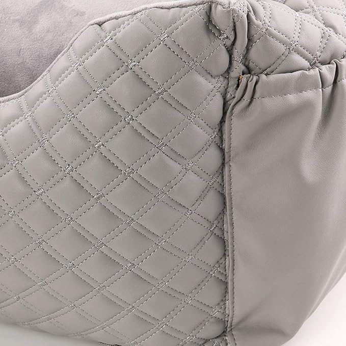 Dog Car Seat Puppy Booster Seat Detachable Non-Slip Dog Travel Car Carrier Bed Safety Seats with Storage Pocket and Clip-On Safety Leash with Removable Washable Cover for Small Dogs Or Cats