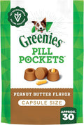 Greenies Pill Pockets for Dogs, Large Size Soft Dog Treats, Peanut Butter Flavor, 7.9 oz. Pouch