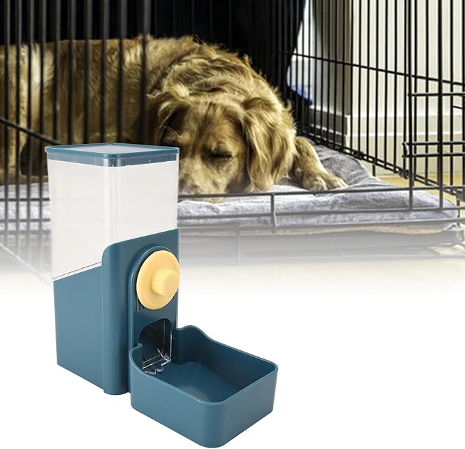 Pet Auto Gravity Feeder, Automatic Large Capacity Leakproof Pet Feeder Station for Small Medium Large Pets Dog Puppy Kitten (Dark Blue)