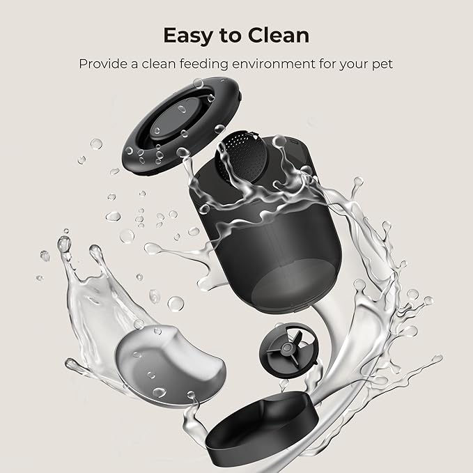 Smart Automatic Cat Feeder with Dual Camera, AI Pet Recognition, 6L Food Dispenser for Cats & Dogs, 2.4G/5G WiFi, App Control, Voice Interaction, Auto Cat Feeder with Dual Power Supply