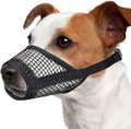 Mayerzon Dog Muzzle, Soft Mesh Muzzles for Small Medium Large Dogs Chihuahua Poodle Husky Labrador Retriever, Breathable Dog Mouth Guard for Biting Chewing Grooming, Allow Panting Drinking (S, Black)