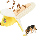 Dole for Pets® Dog Puzzle Toy with Squeaker, Banana Snuffle Dog Treat Toy for Small and Medium Dogs, Dog Enrichment Toys