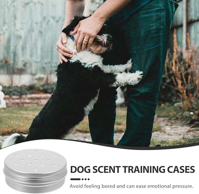 BESPORTBLE Dog Scent Work Tins: 10Pcs Dog Scent Training Box Dog Nose Work Containers, Smell Training Canisters Aluminum Tin Cans for Pet Dogs Training