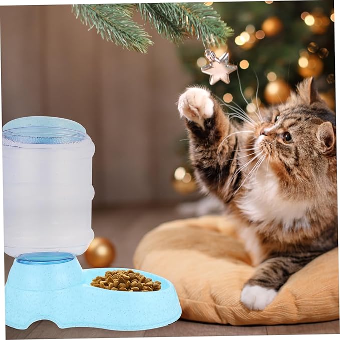 Didiseaon Pet Feeder Automatic Food Storage Bowl for Cats and Dogs Stylish Design for Home Use Effortless Feeding for Busy Pet Owners