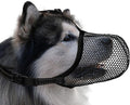 Dog Muzzle, Breathable Soft for Extra Large Dogs to Anti & Prevent Barking Biting Chewing, Reflective & Adjustable Basket Muzzle with Air Mesh for German Shepherd Black XXL