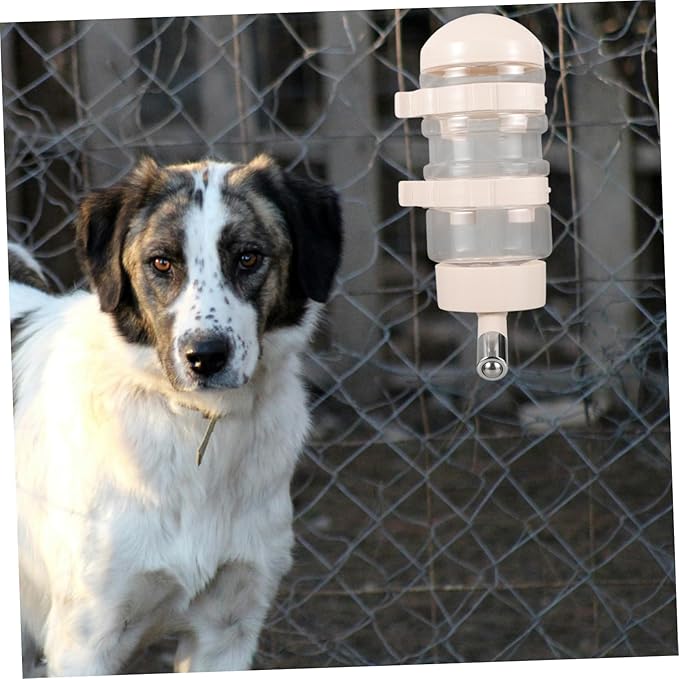 Pet Dog Water Feeder Automatic Hanging Dispenser for Dogs Cats Durable Spout Easy Installation for Pet Cages and Outdoor Use