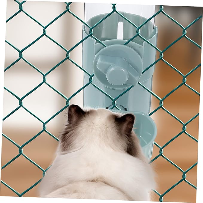 Pet Hanging Water Dispenser Automatic Cage Feeder for Dogs and Cats Prevents Spills Bottle Design for Easy Monitoring for Puppies and Animals