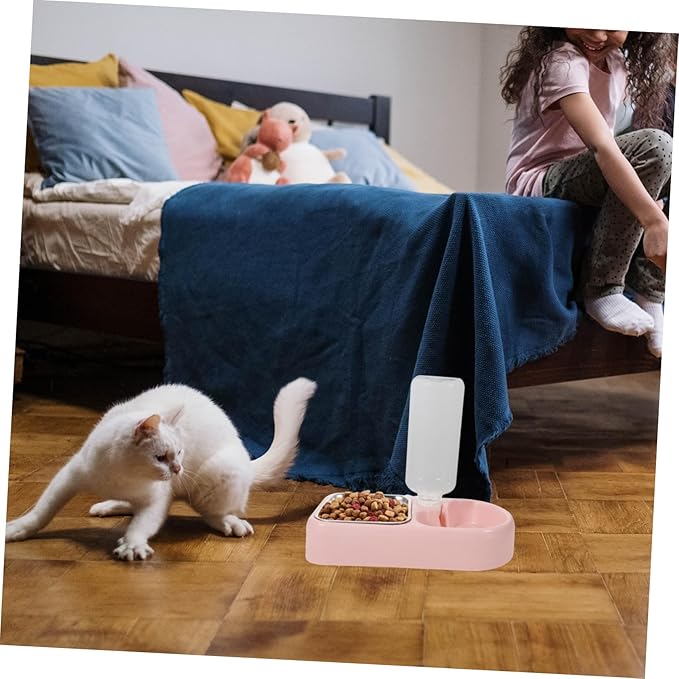 Double Pet Water Feeder Creative Water Dispenser for Dogs and Cats Unique Non-tip Design Smooth for Easy Cleaning Automatic Drinking Tool for Home and Pet Shops