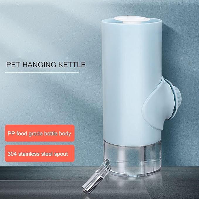 Dog Kennel Water Bottle Dispenser for Crate, 500ml No-Drip Dog Water Dispenser with Automatically Feeding Water Drinker Kettle for Pet