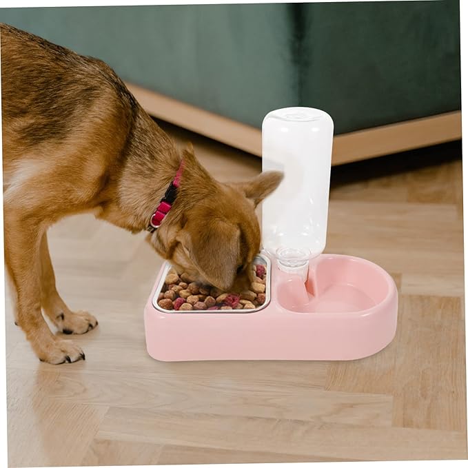 Sosoport Double Pet Water Feeder for Dogs and Cats Automatic Drinking Tool Convenient and Spill Design Safe High-Density Material for Home and Pet Shops