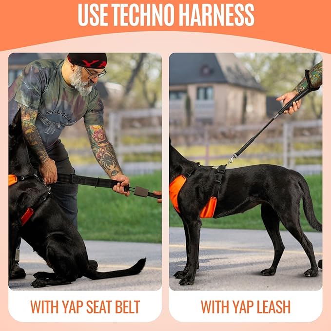 YAP Techno® No Pull Harness Medium Size Dog, 4-Way Adjustable,Temperature Controlled Pet Vest Harness with Easy Control Handle, Dog Harness No Choke for All Breeds; 25-45 lbs (Ultra Pink, Medium)