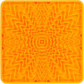 Messy Mutts Framed Silicone Therapeutic Licking Mat | 9.5" x 9.5" | Slow Feeder Mat for Boredom & Anxiety | Lick Pad for Dogs & Cats | Orange