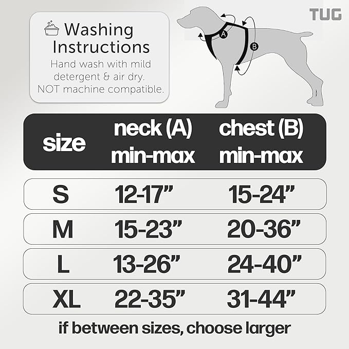 TUG Grab Dog Harness | Integrated Traffic Leash Magnetically Attached for Quick Control (Large/Cream)