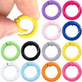Spring O Rings,Round Spring Snap Keyring, Metal Carabiner Clips for Keychain Handbag Purse Dog