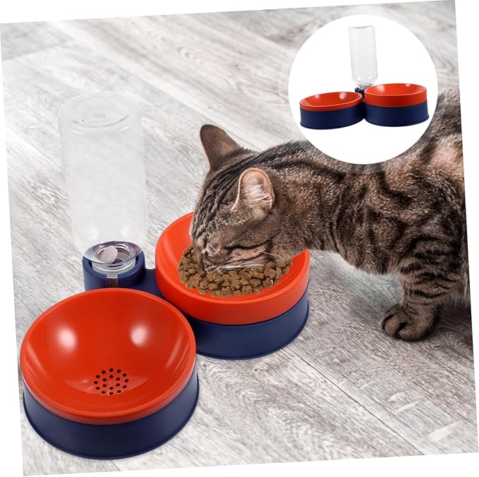 BESPORTBLE Automatic Pet Feeder and Water Bowl for Cats and Dogs Dual Compartment Design for Food and Water Lightweight Deep Sea for Hydration and Nutrition
