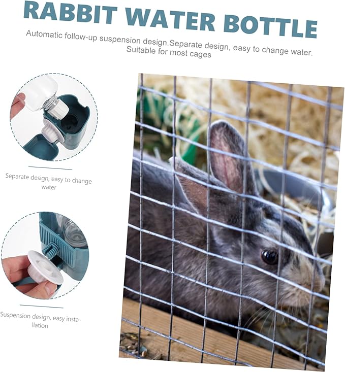 BESPORTBLE 2pcs Pet Water Dispenser for Dogs Cats Automatic Refilling Hanging Water Bottle for Cages Easy to Non- Base for Animals Like Hamsters