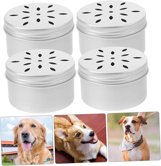 TEHAUX 10pcs Dog Scent Training Case Tins Lids for Nose Work Containers for Scent Detection and Odor Training for Dogs and Working Breeds