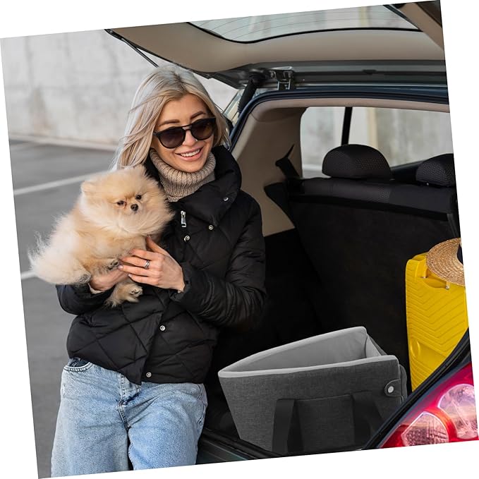 UPKOCH Washable Dog and Cat Car Seat Console Pad Comfortable Pet Seat for Use Cars Soft Material Easy to Fits and Pets Deep