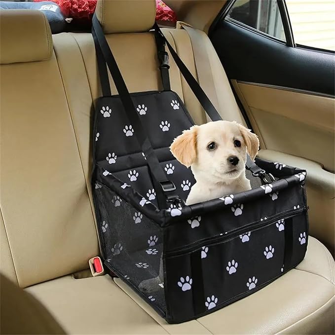 ASkinds Dog Car Seat Puppy Portable Pet Booster Car Seat, Pet Car Seat Bag Elevated Car Seat for Small to Medium Dogs Cats Pets(Black)