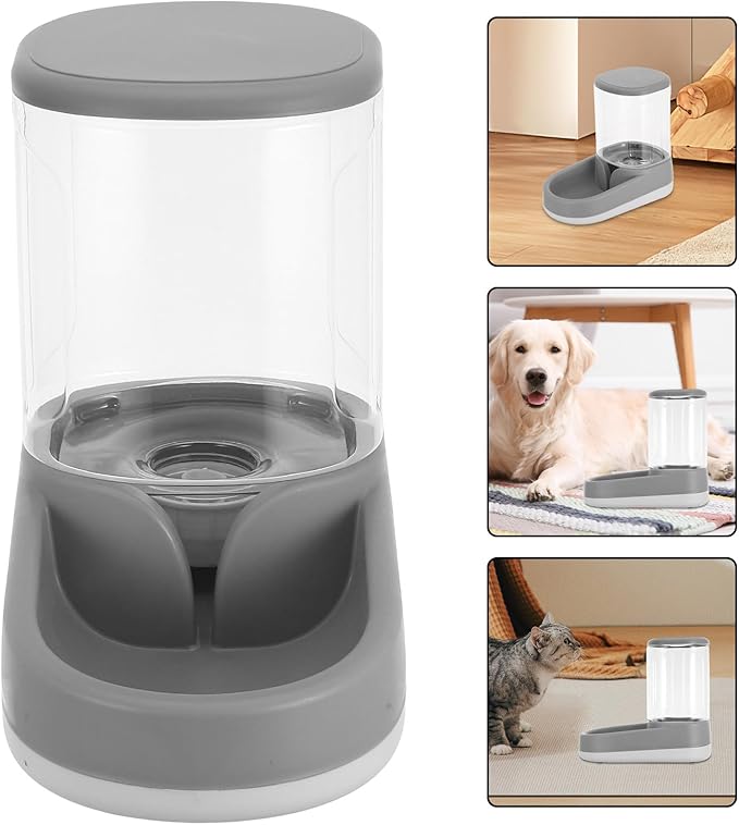 Kisangel Automatic Pet Feeder and Water Dispenser Airtight Dog Food Container for Small to Large Dogs and Cats Indoor and Outdoor Use