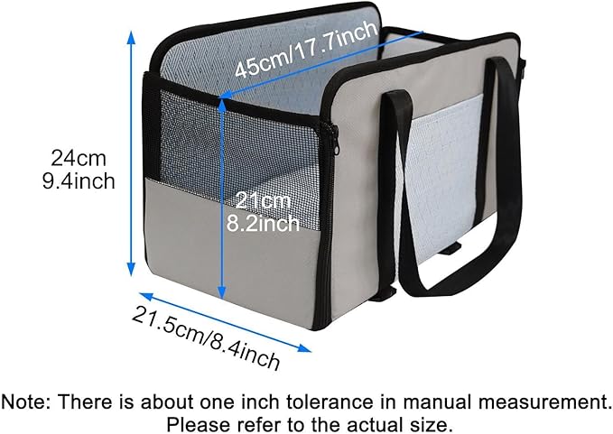 Vehicle Dog Seat - Center Console Dog Car Seat - Adjustable Pet Booster Console Seat, Travel Dog Car Carrier with Safety Tethers | Breathable Car Seat Bed Suitable for Small & Medium Dogs and Cats