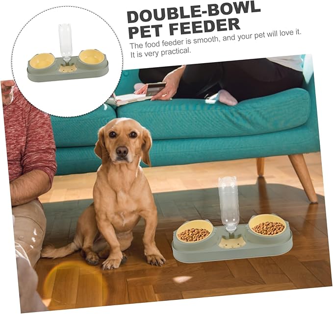Happyyami Cat Slow Feeder Automatic Dog Bowl Raised Platform Pet Feeder and Drink Random Style