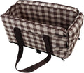 Dog Car Seat, Plaid Square Dog Car Seat, Soft Waterproof Dog Car Seat, Portable Stable Dog Armrest Booster Seat with Adjustable Pillow Pet Seat for Dogs and Cats
