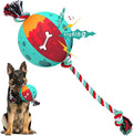 QDAN Dog Soccer Ball for Dogs, Durable Outdoor Dog Toys, Plush Dog Balls, Pet Rope Birthday Toys for Small to Large (Skull)