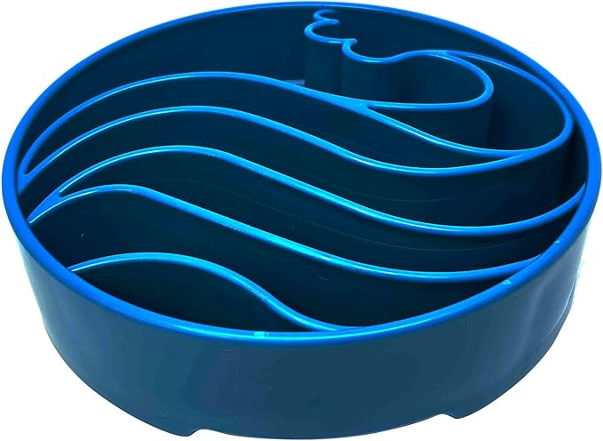 SodaPup Wave Enrichment Bowl – Durable Enrichment Slow Feeder Bowl Made in USA from Non-Toxic, Pet-Safe, Food Safe Material for Mental Stimulation, Slowing Down Eating, Healthy Digestion, & More