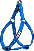 Pawtitas Recycled Reflective Step-in Dog Harness – Adjustable No-Pull Vest for Puppies to Seniors, Safe & Comfortable XS Blue