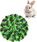 Small Round Pet Snuffle Mat, Plush Feeding and Nose Work Training Pad for Small Animals (Green)