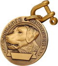Vintage Pure Copper Pet ID Tags,Personalized Dog Tags,Three-Dimensional Relief Pet Pattern,Lettering on The Front and Back,Custom Pet Tags (B04-Labrador Retriever)
