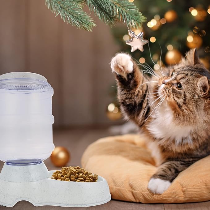 Automatic Pet Feeder, Dog Cat Dry Food Dispenser, Plastic, Multiple Pets
