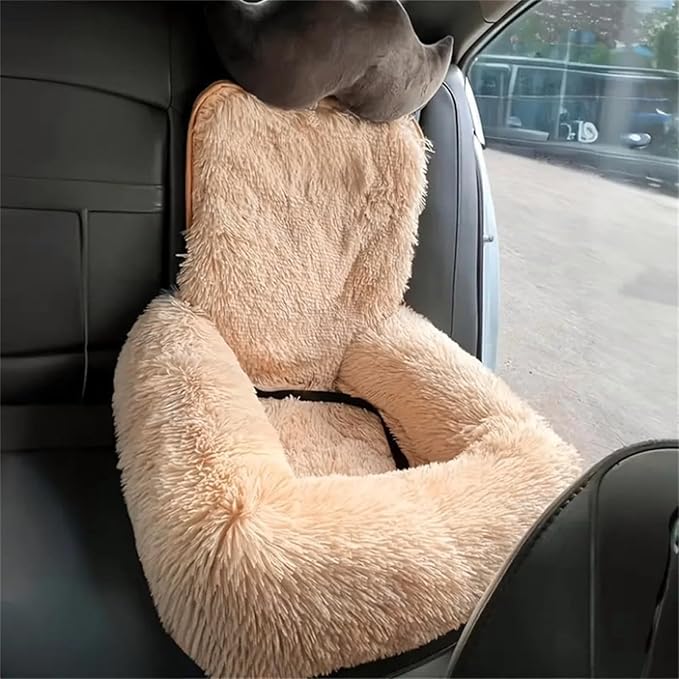 Dog Travel Bed for Back Seat | Soft Detachable Dog Booster Seat - Plush Car Bed Washable with Leash and Strap Fits Cars/Trucks/SUV/Pickup