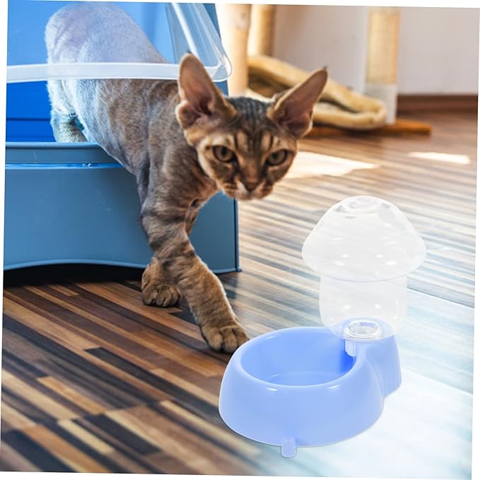Automatic Pet Water Dispenser Mushroom-Shaped Waterer for Cats and Dogs Lightweight and Water Feeding Device for Indoor Use