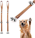 Leather Dog Doorbells for Door Knob, Dog Bells to Go Outside & Puppy Potty Training, Adjustable Brass Dog Bell, Makes Training Your Puppy a Breeze.