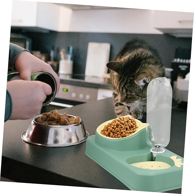 Automatic Water Dispenser Pet Bowl Dual Use Dog Feeder Water Bowl Non Spill Design for Cats Dogs Convenient Daily Use High Grade