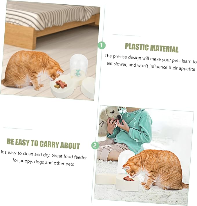 Milisten Automatic Cat Water Dispenser Portable Bowl Feeder for Dogs No Spill Design Easy to Clean